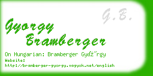 gyorgy bramberger business card